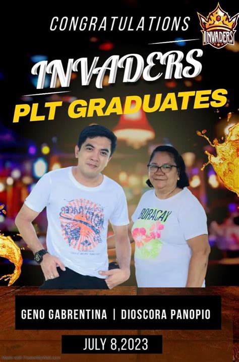 Congratulations, PLt .